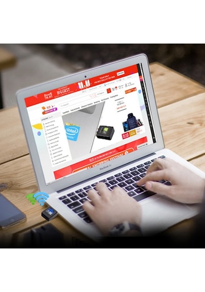 Ally Çift Bant 600 Mbps 2.4 - 5 GHz USB Kablosuz Wi-Fi Adaptör