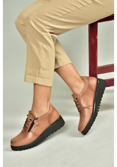 Fox Shoes U555040403 Taba Hakiki Deri Günlük Kadın Ayakkabı Taba-hakiki Deri