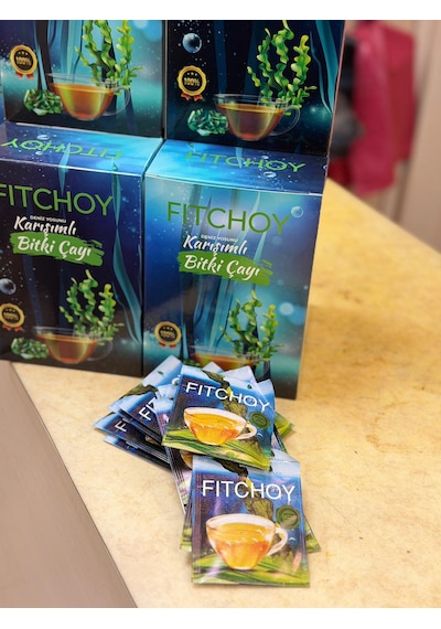Fitchoy Deniz Yosunu Karışımlı Bitki Çayı 60 Süzen Poşet Mate, Kiraz Sapı Ve Bitkisel Karışım
