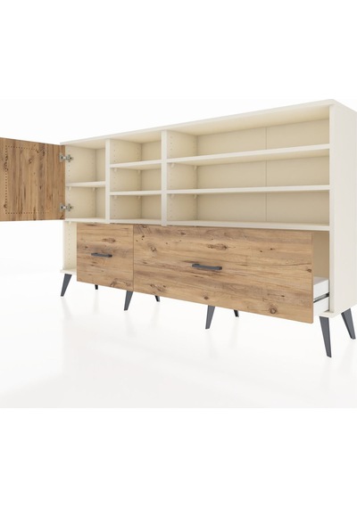 Arges Konsol 8 Raflı 2 Çekmeceli Tek Kapaklı 176x30x99 Aytaşı-çam Atlas Çam - Aytası Arges Konsol 8 Raflı 2 Çekmeceli Tek Kapaklı 176x30x99 Aytaşı-çam Atlas Çam - Aytası