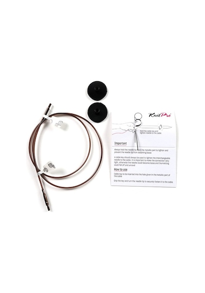 Knitpro Ginger İğne İpi Naylon Doğal/kahverengi 56 Cm Brown Single Cord 56 Cm-80 Cm/32 " Needle 31294