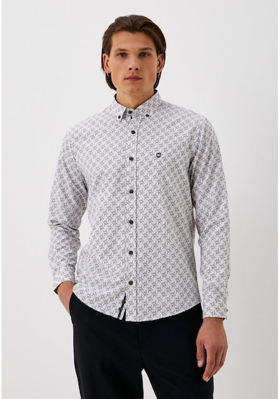 Erkek Desenli Gömlek Mavi Baskılı Slim Fit Düğmeli Yaka Arma Logo Detay Poplin Gömlek Ncs Jeans 7182-mavi Mavi Erkek Desenli Gömlek Mavi Baskılı Slim Fit Düğmeli Yaka Arma Logo Detay Poplin Gömlek Ncs Jeans 7182-mavi Mavi