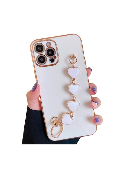 Ally Apple Uyumlu iPhone 12 Pro 6.1Inç Kilif Kalp Bileklik Tutuculu Lüx Silik 340967979