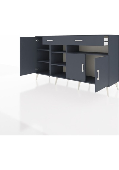 Hyperion Konsol 5 Raflı 2 Çekmeceli 3 Kapaklı 176x44x99 Antrasit- Antrasit-antrasit Hyperion Konsol 5 Raflı 2 Çekmeceli 3 Kapaklı 176x44x99 Antrasit- Antrasit-antrasit