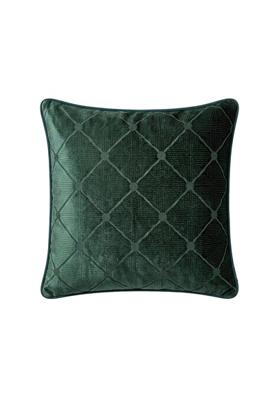 "héritage" Kadife Dokulu Kırlent Kılıfları - 45x45 Yeşil