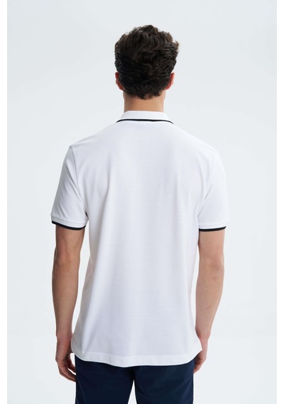 AR-MA Arma Erkek Regular Fit Pike Likralı Polo Yaka Tişört Y27374307401 Beyaz