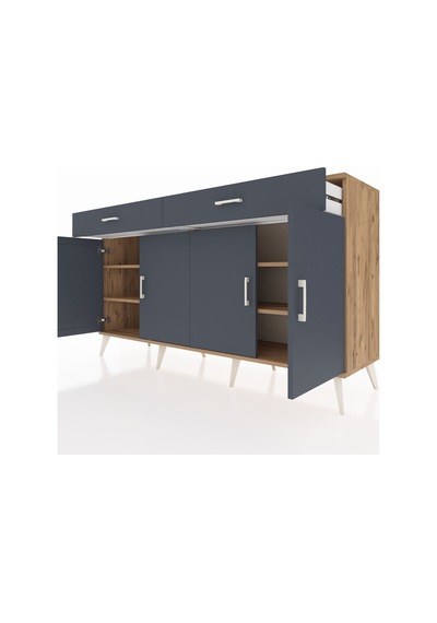 Hyperion Konsol 4 Raflı 2 Çekmeceli 4 Kapaklı 176x44x99 Çam-antrasit Atlas Çam/antrasıt - Atlas Çam Hyperion Konsol 4 Raflı 2 Çekmeceli 4 Kapaklı 176x44x99 Çam-antrasit Atlas Çam/antrasıt - Atlas Çam