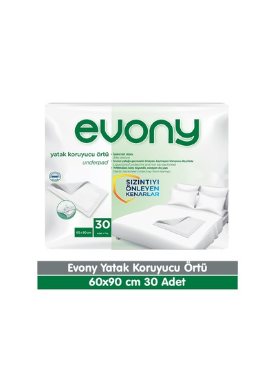 Evony Yatak Koruyucu Örtü 60x90 Cm 30 Adet