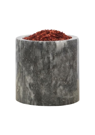 Roza Mermer Baharatlık 8x8 Cm Mermer Tuzluk Masaüstü Baharatlık Siyah Genel