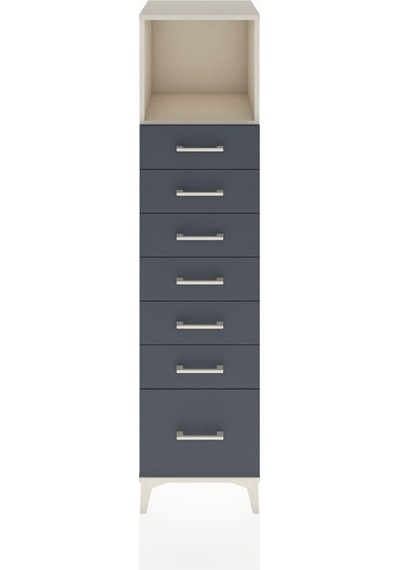 Hyperion Dolap Tek Raflı 7 Çekmeceli 44x44x182 Aytaşı-antrasit Aytaşı
