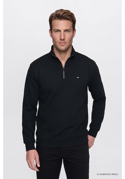 Wrangler Yumuşak Dokulu Regular Fit Fermuarlı Erkek Sweatshirt W2620122001 Siyah