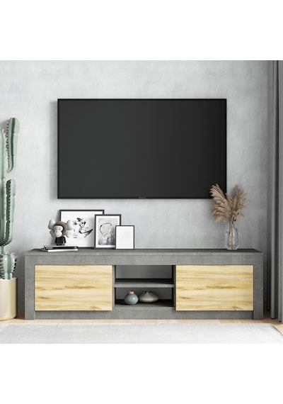 Robinhome Robin Home Tv Ünitesi Tv Sehpası 160Cm Keçe-Beton Dg12