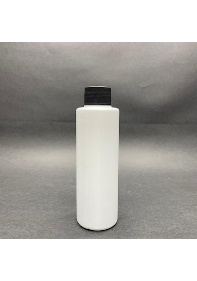 150 Cc Mat Beyaz Sert Pe Şişe - Siyah Contalı Kapaklı- 150ml Pla