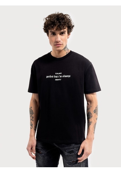 LOFT Loose Fit Erkek Tshirt K.kol Lf2035370 Q1.v1 Siyah