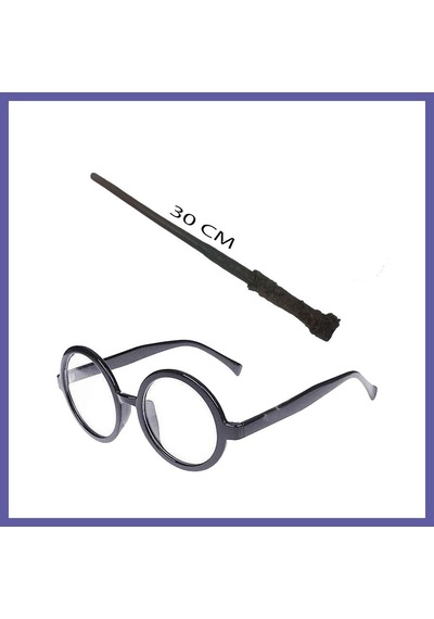 Bezos Harry Potter Asası 30 Cm Ve Siyah Çerçeveli Harry Potter Gözlüğü Seti Nıda Diğer
