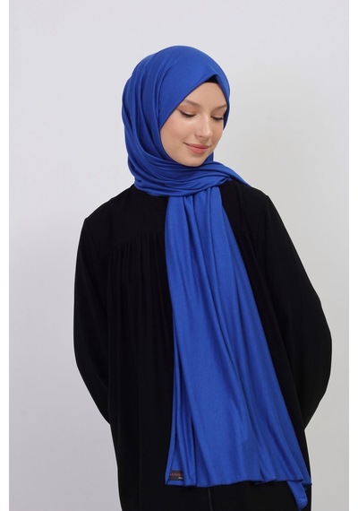 Manolyaşal İslamic Hijab Tesettür Penye Şal - 70 X 180 / Saks Saks