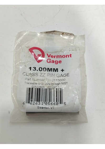 Vermont Gage Çelik Pin Kontrol Eşi 13,00mm