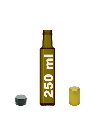 Afracam Dorika Yeşil 250 ML Cam Şişe Kapak Kapüşon
