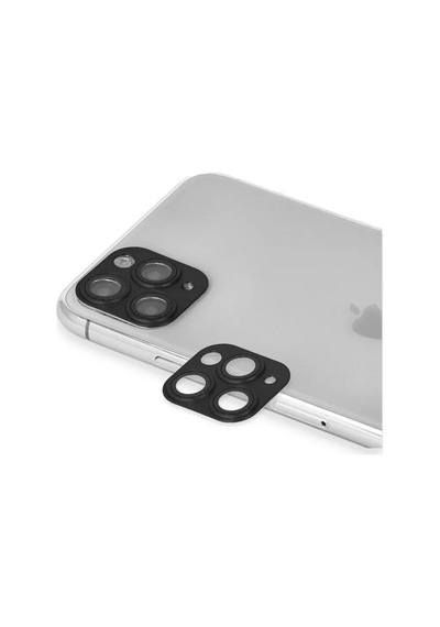 Apple İphone 11 Pro Max Pers Alüminyum Kamera Lens - Siyah