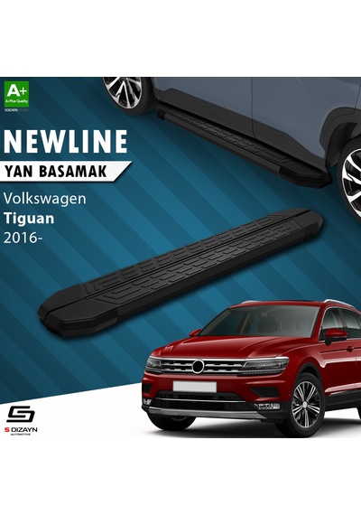 S-dizayn Vw Tiguan 2 Newline Siyah Yan Basamak 173 Cm 2016-2024 A+ Kalite