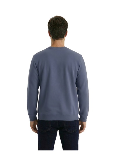 Goffra Erkek Focus Esnek Kumaş Yumuşak Dokulu Günlük Sweatshirt Mavi M401-r0342-03 Mavi