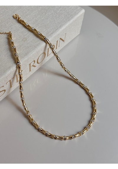 Gold Kalın Formlu Kadın Çelik Kolye Parlak Ve Şık Tasarım Altın