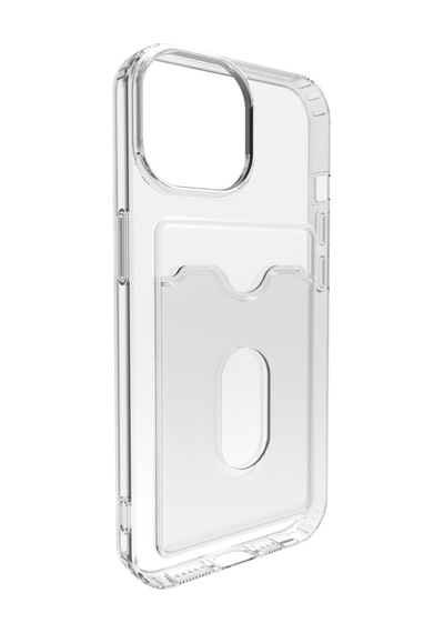 iPhone Uyumlu 15 Kılıf Kart Bölmeli Şeffaf Silikon Rubber Arka Kapak