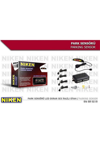 NIKEN 160010201 PARK SENSÖRÜ LED EKRAN SES İKAZLI SİYAH