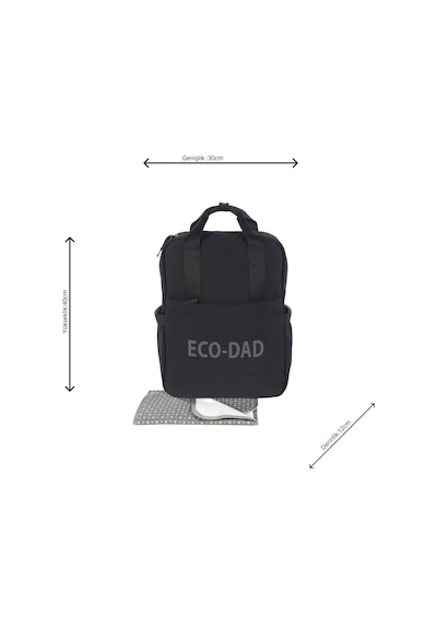 Walking Mum Eco Mum Xl Bebek Bakım Baba Çantası Siyah
