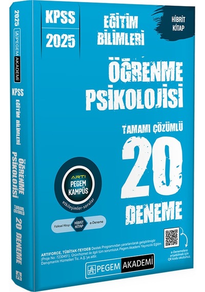 2025 Kpss Eğitim Bilimleri Öğrenme Psikolojisi Tamamı Çözümlü 20 Deneme Pegem