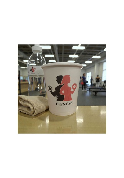 Fıtness Spor Salonu Temalı Tek Kullanımlık 7 Oz 100 Adet Üreticiden Karton Bardak 1