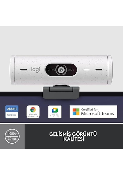 Logıtech Brıo 500 Full HD Webcam Beyaz