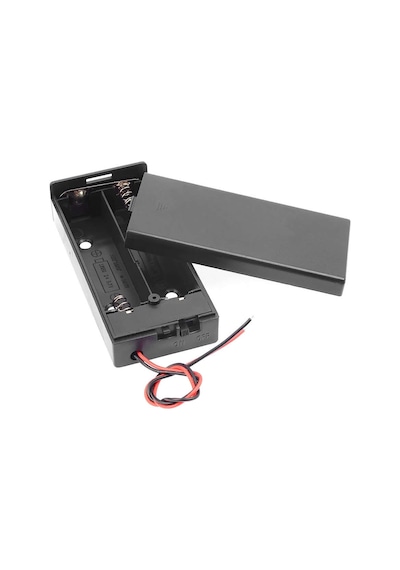 18650 2li Pil Kutusu On/Off Anahtar 15cm Kablolu 2 Adet Seri Lion DC 7.4V Kapaklı Batarya Yuvası