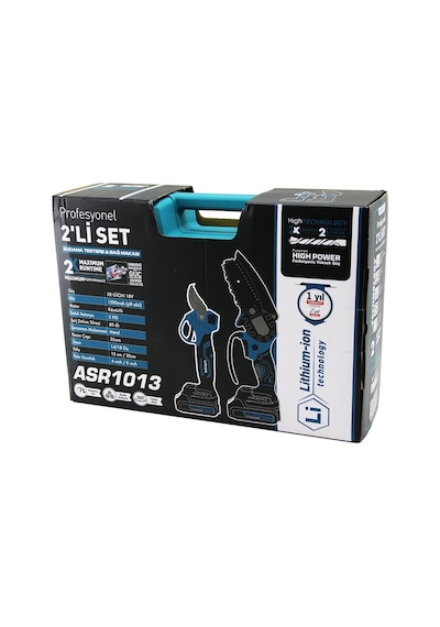 Profesyonel 2 Pcs Set 6 İnç - 8 İnç Budama Dal Kesme Testere Şarjlı Zincirli Kömürlü 18v-1500mah