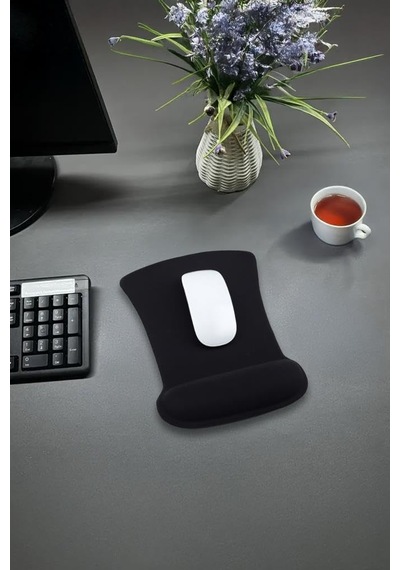 Flexpad Bilek Destekli Konfor Kaymaz Ergonomik Mouse Pad Siyah Siyah