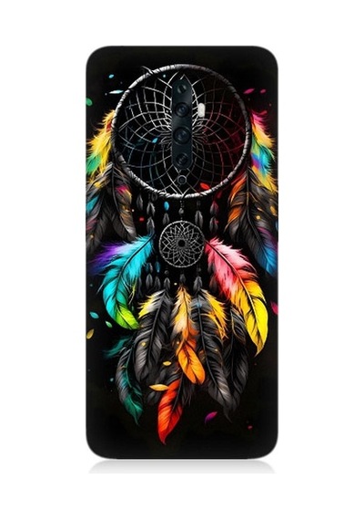 Oppo Reno 2z Uyumlu Renki Dream Catcher Düş Kapanı Desenli Silikon Kılıf