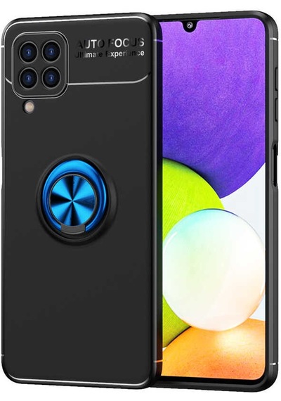 Zore Galaxy Uyumlu M32 Kılıf Msra Ravel Silikon Kapak - Siyah-mavi Siyah-Mavi