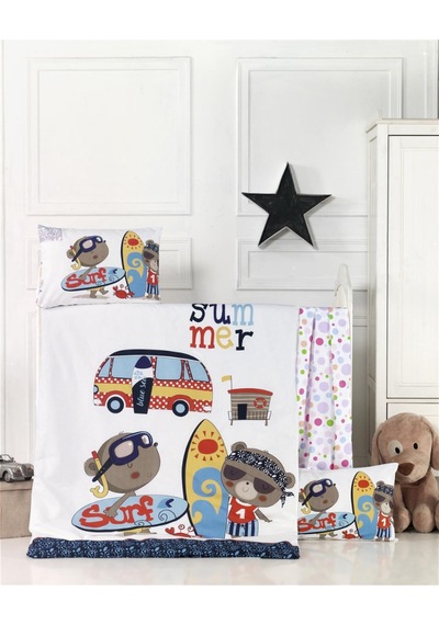 Komfort Home Bebek Nevresim Takımı Pamuk / Surf
