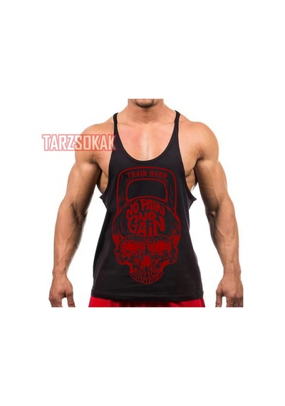 Tarzsokak Gym Tank Top Fitness Sporcu Atleti Gym127 Siyah