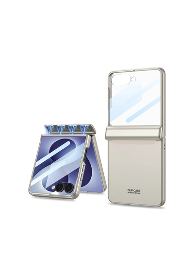 Samsung Galaxy Uyumlu Z Flip 8 Kılıf Zore M-magnet Kılıf Titanyum