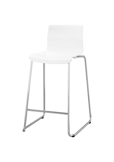 Ikea Glenn Bar Sandalyesi, Beyaz-krom Kaplama, 66 Cm