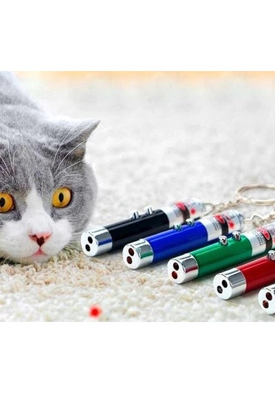 Buffer 3 Fonksiyonlu Lazer Kedi Köpek Oyuncak Anahtarlık Siyah
