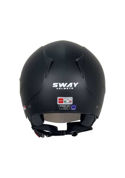 Sway Sw 715 Yazlık Motosiklet Kaskı Mat Siyah