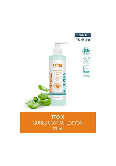 Tto X Aloe Vera Güneş Sonrası Onarıcı ve Nemlendirici Losyon 200 ML