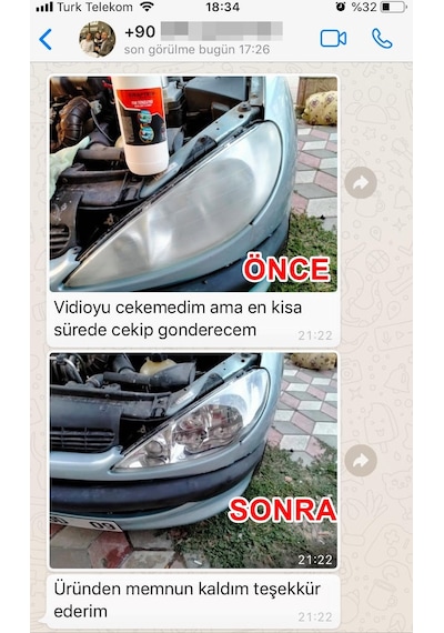 Kraftech Araba Buharlı Far Temizleme Seti Kupa Isıtıcı ve Huni