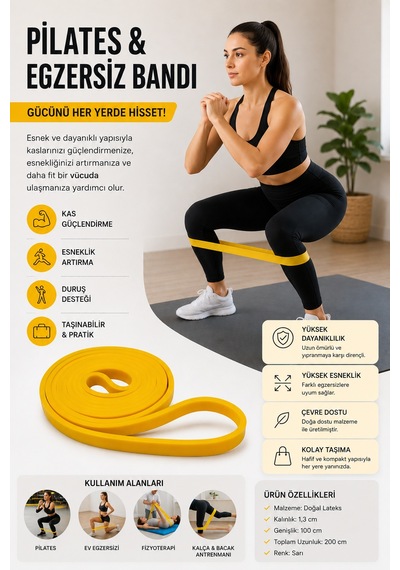 Voltrike Blpb-13 Yellow Latex Güç Bandı 13 Mm Sarı