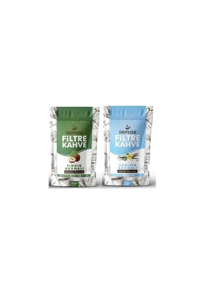Dripesso Kahve Öğütülmüş Filtre Kahve Fındık Aromalı 250 Gr & Vanilya Aromalı 250 Gr