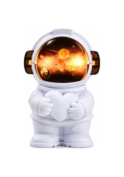 Exenar - Beyaz - Çocuk Odası Nemlendirci Gece Lambası Astronot Tasarımlı Hava Nemlendirici 220 Ml İnce Buhar Teknolojili Dekoratif