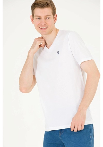 U.S. Polo Assn. Us Polo Assn 1572582 Regular Erkek T-shirt/ Beyaz