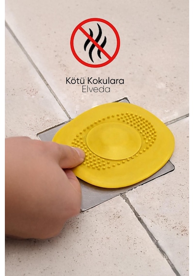 Koyu Mavi Gider Koku Önleyici Kademeli Silikon Lavabo Tıkacı Banyo Mutfak 10x10.5 Cm Çok Renkli